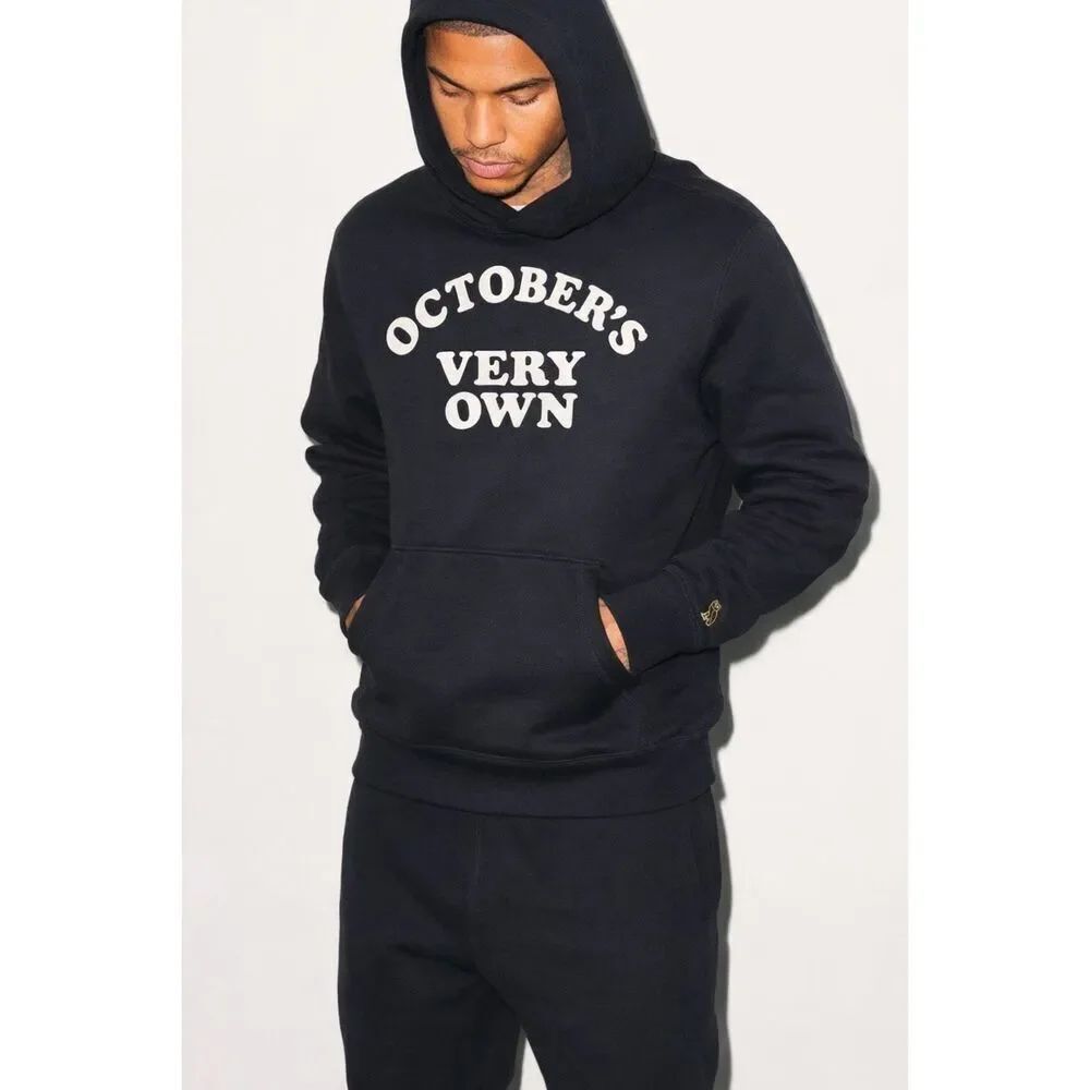 Mens Octobers Very own OVO drake Hoodie black, medium B5